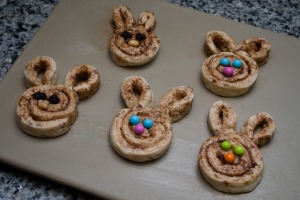 I love these bunny cinnamon rolls! They are so easy to make and the frosting will just make them to look more like Easter bunnies. Photo courtesy of Warm Winter Wishes.